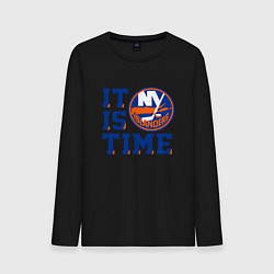 Мужской лонгслив It Is New York Islanders Time Нью Йорк Айлендерс