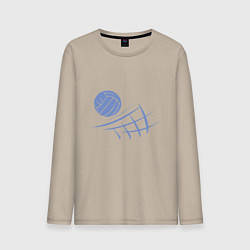 Лонгслив хлопковый мужской Volleyball Block, цвет: миндальный