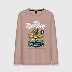 Лонгслив хлопковый мужской Rudeboy, цвет: пыльно-розовый
