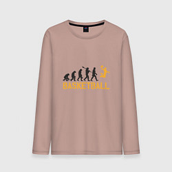 Лонгслив хлопковый мужской Basketball Fly, цвет: пыльно-розовый