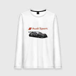 Лонгслив хлопковый мужской Audi sport Power, цвет: белый