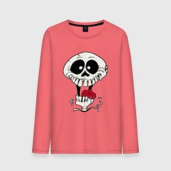 Лонгслив хлопковый мужской Smile Hype Skull, цвет: коралловый