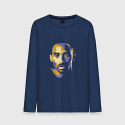 Лонгслив хлопковый мужской Kobe Face, цвет: тёмно-синий