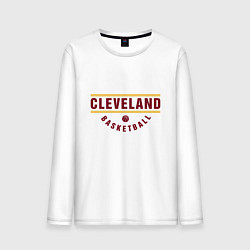 Лонгслив хлопковый мужской Cleveland - Basketball, цвет: белый