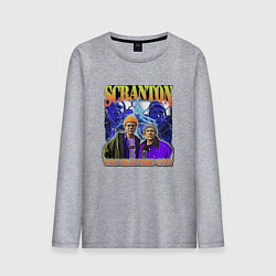 Лонгслив хлопковый мужской Scranton electric city, цвет: меланж