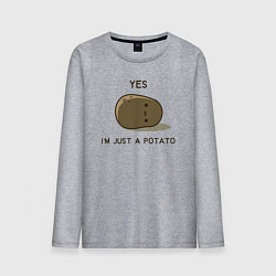 Мужской лонгслив Yes, im just a potato