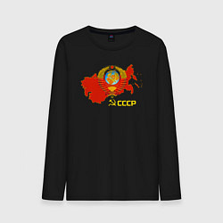 Мужской лонгслив Герб Карта СССР