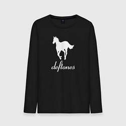 Лонгслив хлопковый мужской Deftones лошадь, цвет: черный