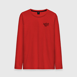 Лонгслив хлопковый мужской Noize mc нойз мс logo, цвет: красный