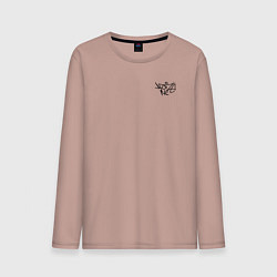 Лонгслив хлопковый мужской Noize mc нойз мс logo, цвет: пыльно-розовый