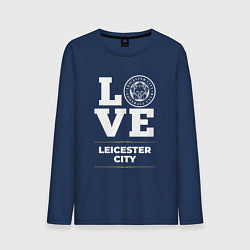 Лонгслив хлопковый мужской Leicester City Love Classic, цвет: тёмно-синий