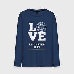 Лонгслив хлопковый мужской Leicester City Love Classic, цвет: тёмно-синий