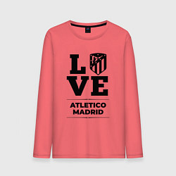 Лонгслив хлопковый мужской Atletico Madrid Love Классика, цвет: коралловый