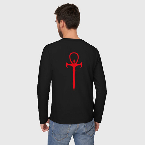 Мужской лонгслив The Masquerade Bloodhunt Red Emblem спина / Черный – фото 4