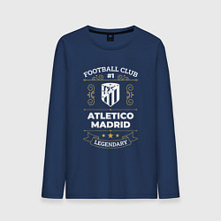 Лонгслив хлопковый мужской Atletico Madrid FC 1, цвет: тёмно-синий