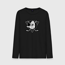 Лонгслив хлопковый мужской Anaheim Ducks Анахайм Дакс Серый, цвет: черный