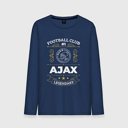 Лонгслив хлопковый мужской Ajax: Football Club Number 1, цвет: тёмно-синий