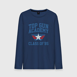 Лонгслив хлопковый мужской TOP GUN Academy Class of 85, цвет: тёмно-синий