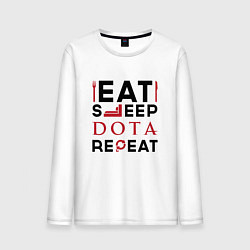 Мужской лонгслив Надпись: Eat Sleep Dota Repeat