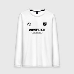 Лонгслив хлопковый мужской West Ham Униформа Чемпионов, цвет: белый