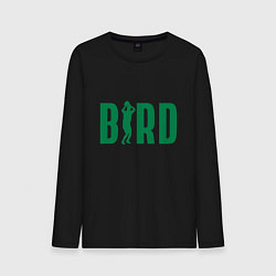 Лонгслив хлопковый мужской Bird -Boston, цвет: черный
