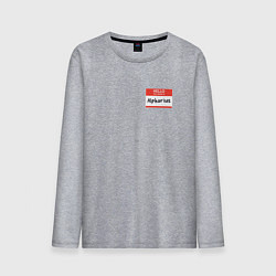 Лонгслив хлопковый мужской Меня зовут Альфарий, цвет: меланж