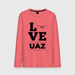 Лонгслив хлопковый мужской UAZ Love Classic, цвет: коралловый