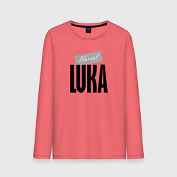 Лонгслив хлопковый мужской Unreal Luka, цвет: коралловый