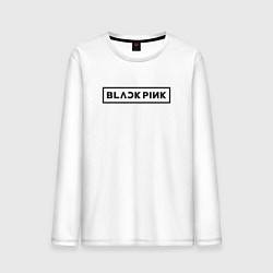 Лонгслив хлопковый мужской BLACKPINK LOGO, цвет: белый