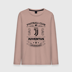 Лонгслив хлопковый мужской Juventus: Football Club Number 1 Legendary, цвет: пыльно-розовый
