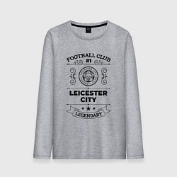 Лонгслив хлопковый мужской Leicester City: Football Club Number 1 Legendary, цвет: меланж