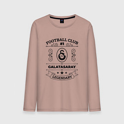 Лонгслив хлопковый мужской Galatasaray: Football Club Number 1 Legendary, цвет: пыльно-розовый