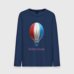 Мужской лонгслив 3d aerostat Netherlands flag