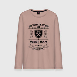 Мужской лонгслив West Ham: Football Club Number 1 Legendary