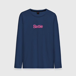 Лонгслив хлопковый мужской Barbie mini logo, цвет: тёмно-синий