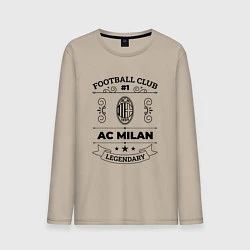 Мужской лонгслив AC Milan: Football Club Number 1 Legendary