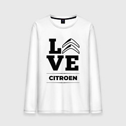 Лонгслив хлопковый мужской Citroen Love Classic, цвет: белый