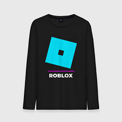 Мужской лонгслив Символ Roblox в неоновых цветах