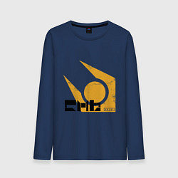 Лонгслив хлопковый мужской City 17 - half life, цвет: тёмно-синий