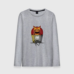 Лонгслив хлопковый мужской Stray - Cat, цвет: меланж