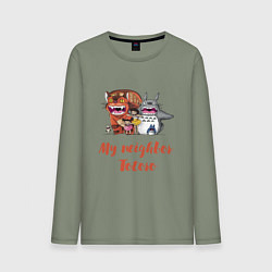 Мужской лонгслив Мой сосед Тоторо - персонажи