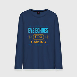 Лонгслив хлопковый мужской Игра EVE Echoes pro gaming, цвет: тёмно-синий