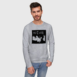 Лонгслив хлопковый мужской The Cure Роберт Смит, цвет: меланж — фото 2
