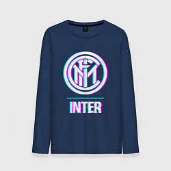 Мужской лонгслив Inter FC в стиле glitch