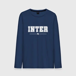 Лонгслив хлопковый мужской Inter football club классика, цвет: тёмно-синий