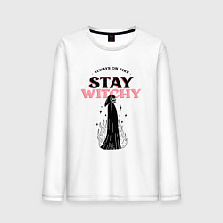 Мужской лонгслив Always on fire, stay witchy