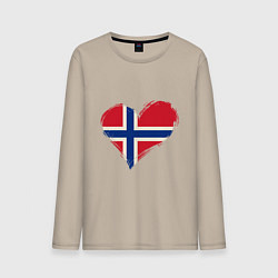 Мужской лонгслив Сердце - Норвегия
