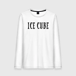 Лонгслив хлопковый мужской Ice Cube - logo, цвет: белый