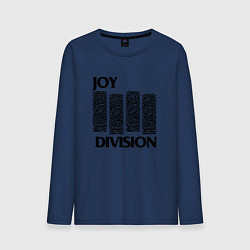 Лонгслив хлопковый мужской Joy Division - rock, цвет: тёмно-синий