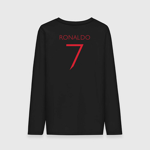 Мужской лонгслив Manchester United - Ronaldo 7 202223 / Черный – фото 2
